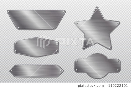 Steel metal tag plate with borders and rivets. 119222101