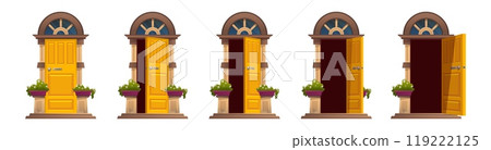 Door opening process steps. 119222125