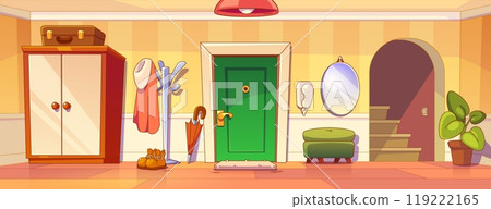 House hallway interior cartoon vector 119222165