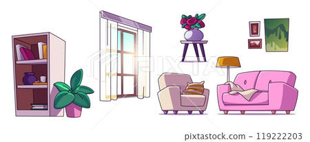 Living room interior elements Living room interior elements 119222203