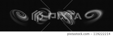 Wind swirls set isolated on transparent background Wind swirls set isolated on transparent background 119222214