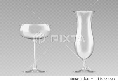 Cocktail glass for champagne and long drink 119222285