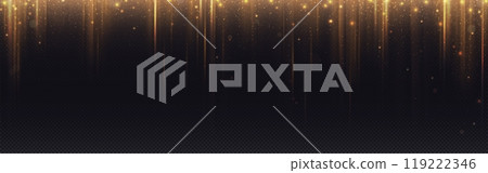 Vertical gold flare on black background. 119222346