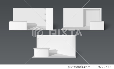 3D exhibition booth mockups set 119222348