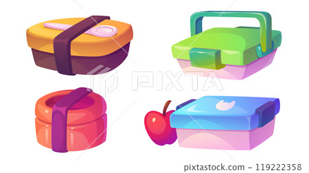 School lunch box for kid food and snack cartoon School lunch box for kid food and snack cartoon 119222358