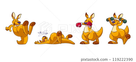 Australia kangaroo character. Jump cute animal 119222390