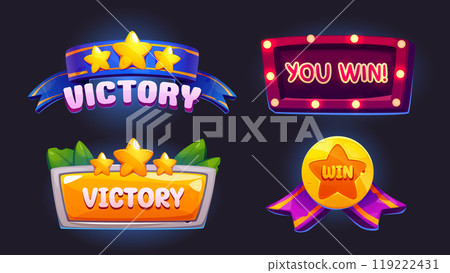 Badge for victory game ui design. Badge for victory game ui design. 119222431