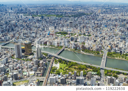 [Cityscape] Sumida River and surrounding areas seen from Skytree 119222638