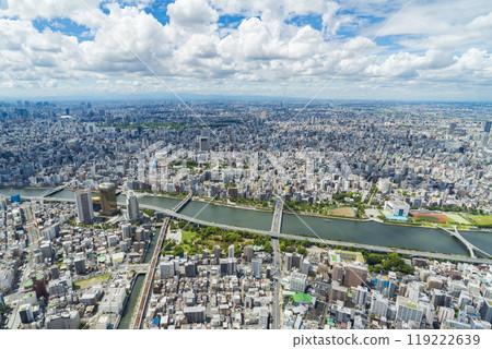 【城市景觀】從天空樹上看到的隅田川及週邊地區 119222639
