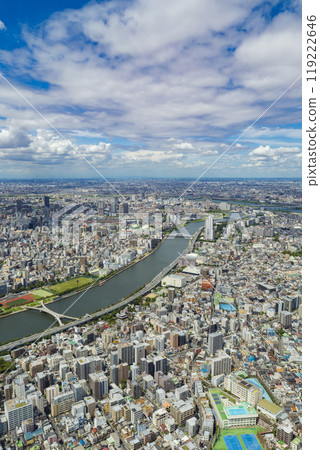 【城市景觀】從天空樹上看到的隅田川及週邊地區 119222646