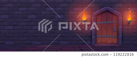 Castle dungeon wall cartoon background for game 119222816