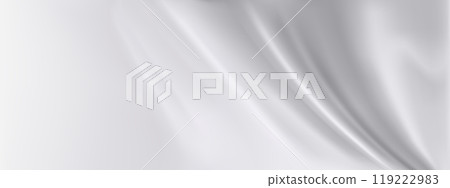 White silk fabric surface with folds effect. White silk fabric surface with folds effect. 119222983