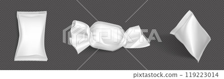 Candy wrapper mockup. Realistic 3d vector Candy wrapper mockup. Realistic 3d vector 119223014