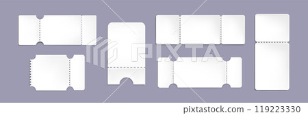 Ticket or coupon mockup for travel Ticket or coupon mockup for travel 119223330
