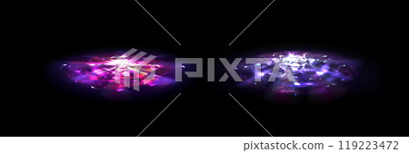 Light from prism or diamond with hologram flare. 119223472