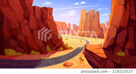 Grand canyon vector landscape, Arizona desert 119223527
