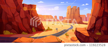 Grand canyon vector landscape, Arizona desert 119223528
