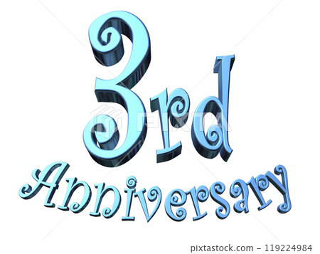 3DCG characters "3rd Anniversary/3rd anniversary" blue, blue 119224984
