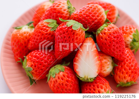 Strawberry white background Strawberry white background 119225176
