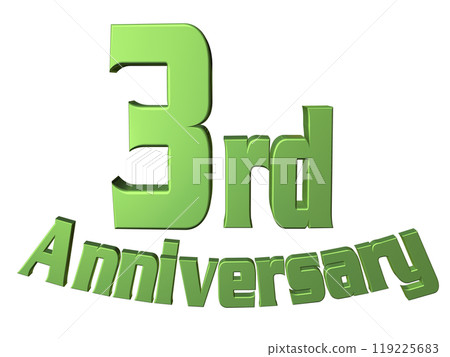3DCG characters "3rd Anniversary/3rd anniversary" green, green 3DCG characters "3rd Anniversary/3rd anniversary" green, green 119225683