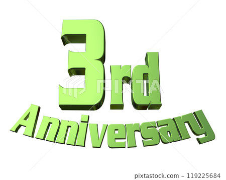 3DCG characters "3rd Anniversary/3rd anniversary" green, green 3DCG characters "3rd Anniversary/3rd anniversary" green, green 119225684