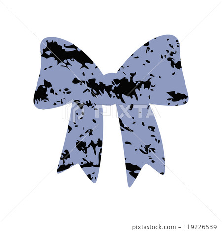 A textured retro bow or ribbon in a flat vector style 119226539