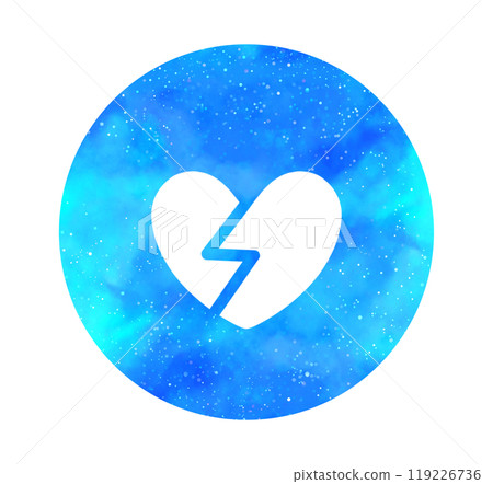 Light blue starry sky | Cracked heart symbol Light blue starry sky | Cracked heart symbol 119226736
