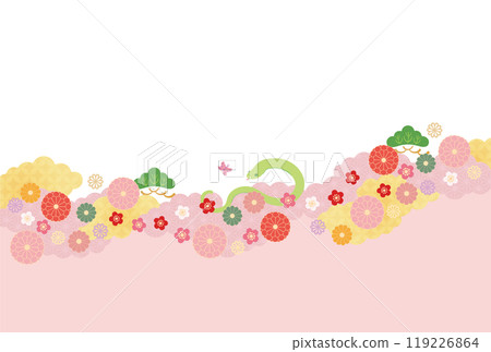 蛇年 - 新年賀卡模板 2-3 向量 蛇年 - 新年賀卡模板 2-3 向量 119226864