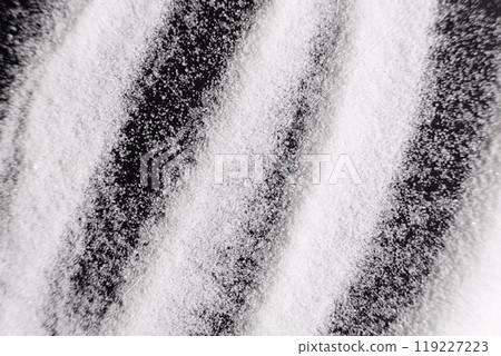 Fine Ground White Rock Salt Texture Top View Macro. Fine Ground White Rock Salt Texture Top View Macro. 119227223