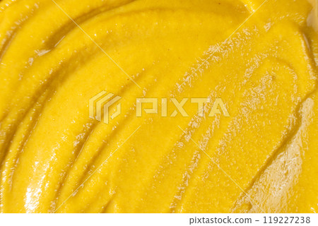 Macro Texture Mustard Sauce, Natural Traditional Spicy Mustard Sauce. Macro Texture Mustard Sauce, Natural Traditional Spicy Mustard Sauce. 119227238