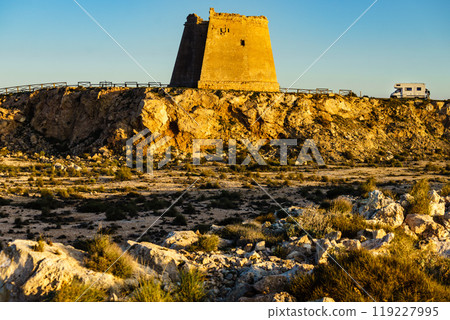 Caravan at Mesa Roldan tower, Spain Caravan at Mesa Roldan tower, Spain 119227995