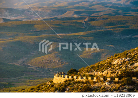 Coast landscape, Mesa Roldan headland Spain 119228009