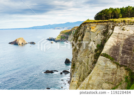 Asturias coast. Cabo Busto cliffs, Spain. Asturias coast. Cabo Busto cliffs, Spain. 119228484