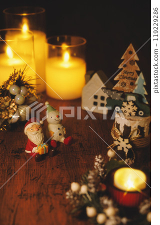 Christmas image (Santa and Snowman) Christmas image (Santa and Snowman) 119229286