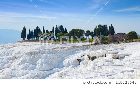 Amazing white Pamukkale,Turkey 119229543