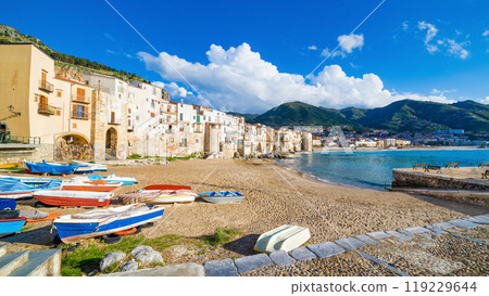 Beautiful Cefalu in Sicily, Italy. 119229644