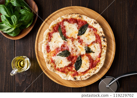 Freshly baked Margherita 119229702