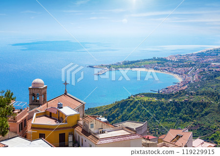 Cathedral in Castelmola, Sicily, Italy Cathedral in Castelmola, Sicily, Italy 119229915