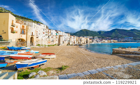 Beautiful Cefalu in Sicily, Italy. Beautiful Cefalu in Sicily, Italy. 119229921