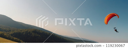 glider pilot flying over beautiful landscape 119230067