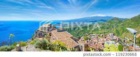 Church of Madonna della Rocca built on rock in Taormina, Sicily, Italy Church of Madonna della Rocca built on rock in Taormina, Sicily, Italy 119230668