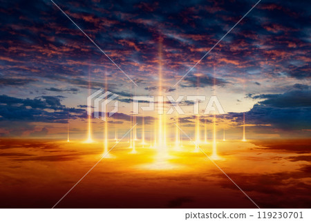 Abstract sc-fi background - end of world Abstract sc-fi background - end of world 119230701