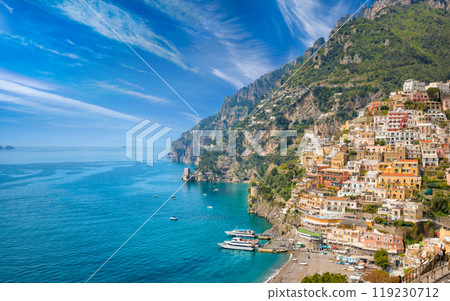 Beautiful Positano on Amalfi Coast in Campania, Italy Beautiful Positano on Amalfi Coast in Campania, Italy 119230712