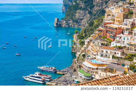 Beautiful Positano, Amalfi Coast in Campania, Italy. Beautiful Positano, Amalfi Coast in Campania, Italy. 119231017