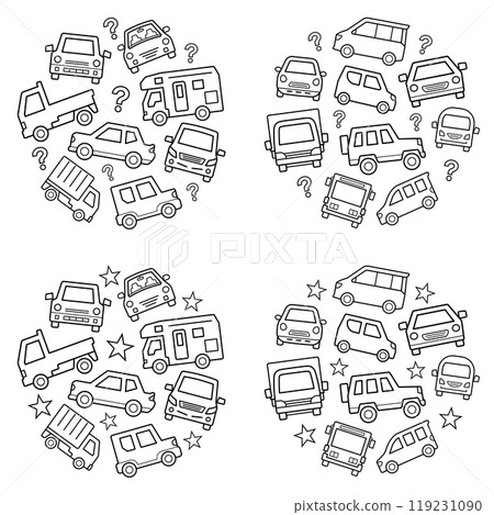 Car Icon Circle Gallery (Medium Version Line Drawing) Hatena and Star Car Icon Circle Gallery (Medium Version Line Drawing) Hatena and Star 119231090