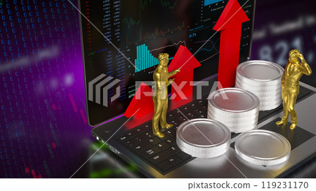 The Notebook and chart for Business concept 3d rendering. 119231170