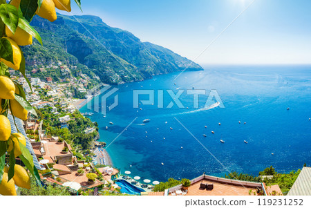 Beautiful Positano on Amalfi Coast in Campania, Italy 119231252