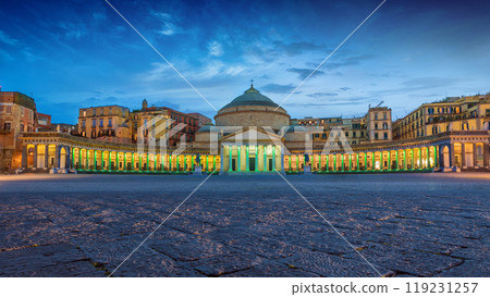 San Francesco di Paola church located at Piazza del Plebiscito in Naples, Italy 119231257