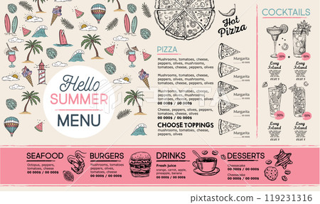 menu, food, vector 119231316