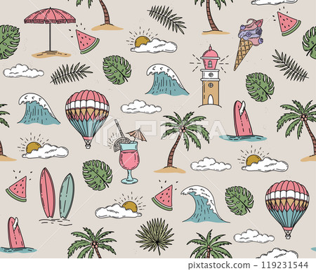 pattern, seamless, tropical 119231544